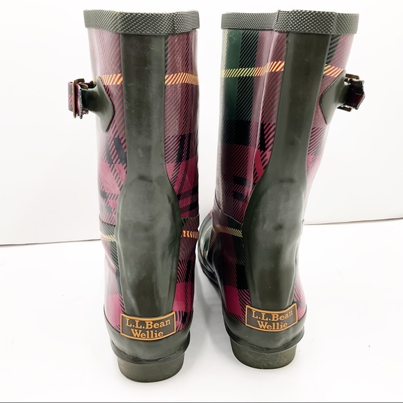 ☔️{L.L.Bean} Tartan Short Wellie Boots - Picture 10 of 16